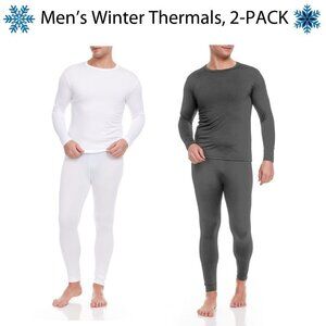 Men Thermals Microfiber Fleece Long John Winter Warm Base Layer 2-Pars Set NEW